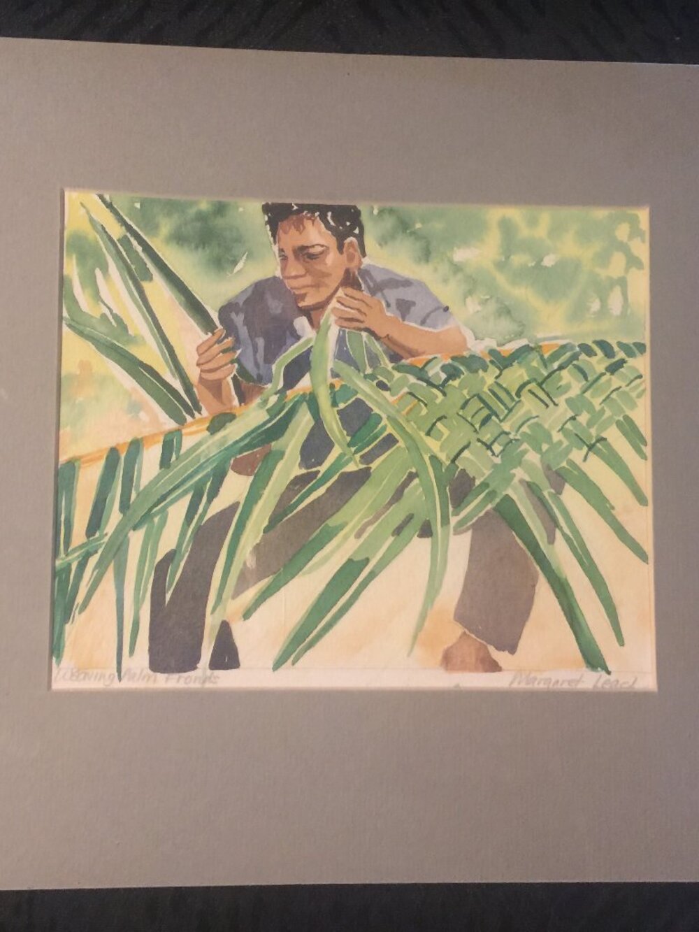 Hawaiian Water Color "Margaret Leach" Original and signed NWT
